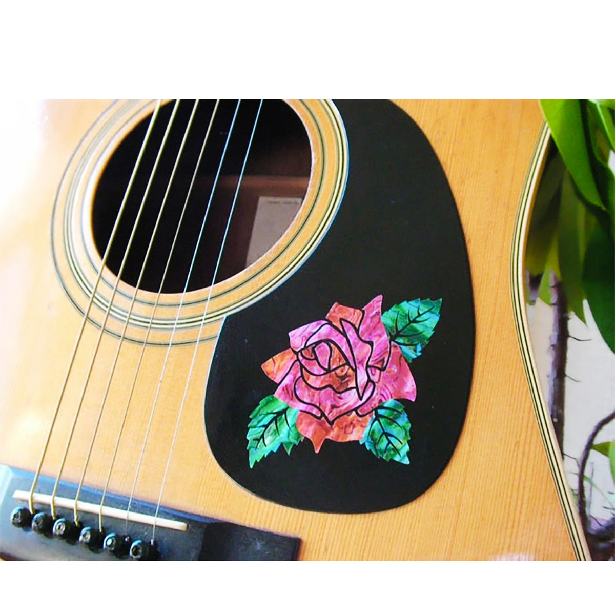 Grand sticker guitare rose de cimarron