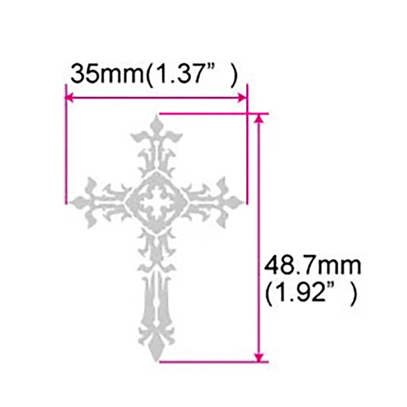 Metallic Gothic Cross (small)