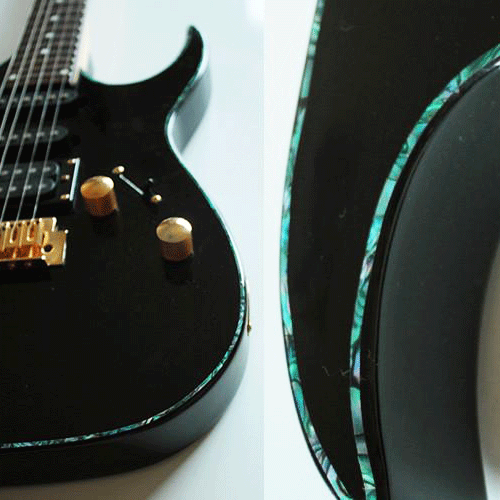 Sticker guitare chevalet papillon bleu abalone (2 pieces)